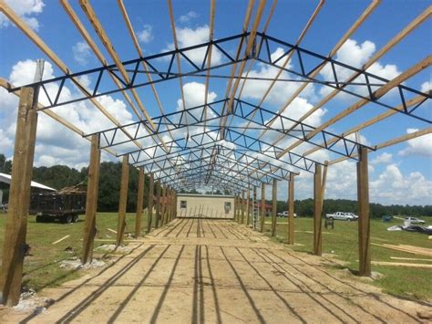 40 feet metal chicken house trusses|metal trusses for pole barns.